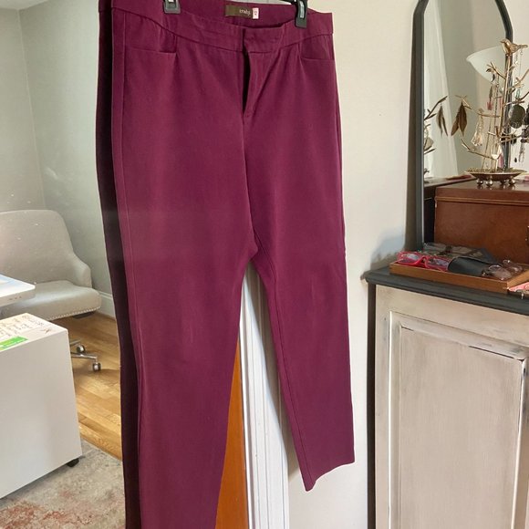 crosby. Skinny Stretch Trouser in Berry Purple [12] - Picture 2 of 6